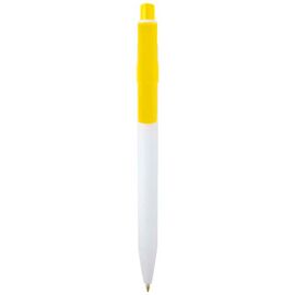 Unica recycled plastic ballpoint pen (blue ink) Yellow - Unbranded 10796511