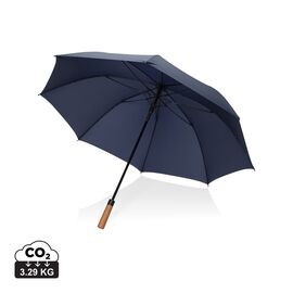 Tony Aware™ RPET 30" Schirm mit auto. Öffnung & Akaziengriff Dunkelblau - XD Collection P850.7225
