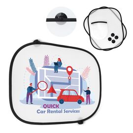 Sonnenblende, 2er-Set mit Etui Sublimation Weiß -  LT90732-N0001