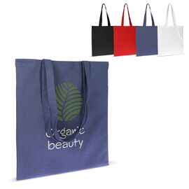 Sac en coton bio couleur long 140g/m² 38x42 cm Blanc -  LT95377-N0001