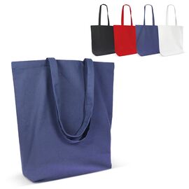 Bag organic cotton color long 270g/m² 42x12x43 cm White -  LT95379-N0001