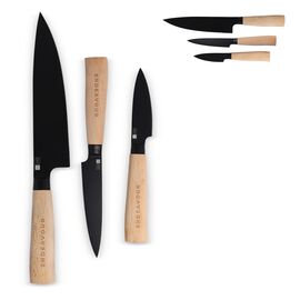 InSideOut 3 Stück Essential Messer Set Ravn Holz - InSideOut LT57202-N0093