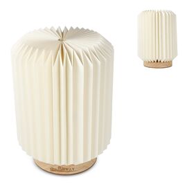 Lampe LED en papier pliable Coollux Aurore sur socle en bois, 22cm Nature - Coollux LT40725-N0094