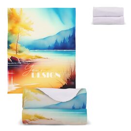 Couverture polaire OEKO-TEX® sublimation 120 x 150 cm 190 g/m² Blanc -  LT90101-N0001