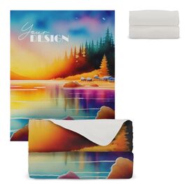 R-PET Fleece-Decke Sublimation 120 x 150 cm 250 g/m² Weiß -  LT95011-N0001