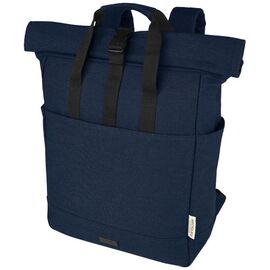 Joey 15&#8221; GRS recycled canvas rolltop laptop backpack 15L Navy - Unbranded 12067855