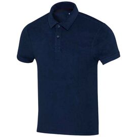 Akoya gerecyclede terry unisex polo Navy - Elevate NXT 37544559