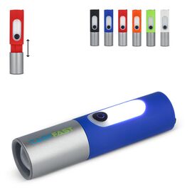 Wiederaufladbare 10-W-LED-Taschenlampe mit Zoomfunktion, 300 lm Weiß -  LT93319-N0001