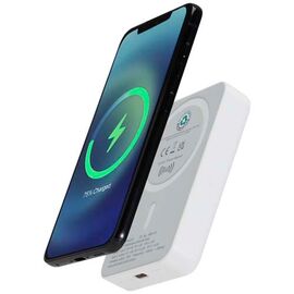 Acrab 15 W 10.000 mAh magnetische kabellose Powerbank mit 20 W PD aus recyceltem Kunststoff Weiß - Unbranded 12444201