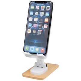 Support de téléphone de bureau Alfirk pliable en plastique recyclé avec détails en bambou Blanc - Unbranded 12446401