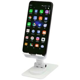 Support de téléphone Alhena pliable en plastique recyclé avec support de bureau en métal Blanc - Unbranded 12446701