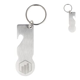 Porte-clés à jeton pour trolley Argent -  LT93102-N0005