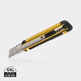 Cutter robuste et rechargeable en plastique RCS Jaune - XD Collection P215.176