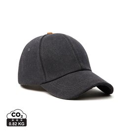 VINGA Bosler AWARE™ recycled canvas cap Zwart - Vinga V453031