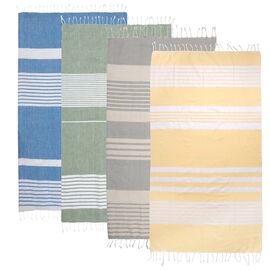 Sagaform Ella Hamamdoek biokatoen 145x250cm Blauw - Sagaform LT52051-N0011