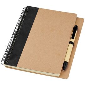 Carnet de notes recyclé avec stylo Priestly Natural, Solid black - Unbranded 10626801