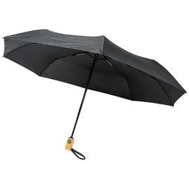Bo 21&quot; foldable auto open/close recycled PET umbrella Black - Unbranded 10914301