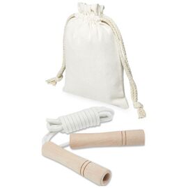 Denise Holz-Springseil im Baumwollbeutel Offwhite, Holz - Unbranded 12702002