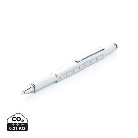5-in-1 aluminium toolpen Grey - XD Collection P221.552