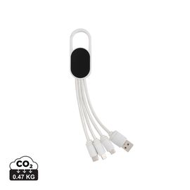 Câble 4 en 1 avec mousqueton Blanc - XD Collection P302.073