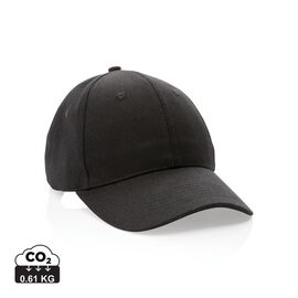 Impact AWARE™ 6 panel 280gr gerecycled katoenen cap Zwart - XD Collection P453.301
