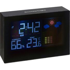 Wetterstation aus Kunststoff Halima Schwarz -  4787.001