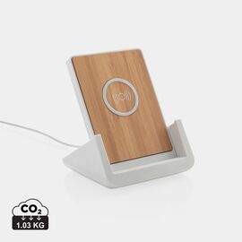Ontario 10W Ständer aus Bambus & RCS recyceltem Kunststoff Weiß - XD Xclusive P308.413