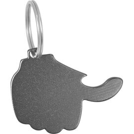 Aluminium 2-in-1 sleutelhanger Silvano Zwart -  8876.001