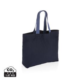 Grand sac tote en toile 240 g/m² recyclée non teintée Aware™ Bleu foncé - XD Collection P762.955