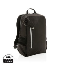 Impact AWARE™ Lima 15.6' RFID laptop backpack Black, White - XD Xclusive P763.151
