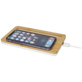 Medake draadloze oplader van 10 W van bamboe Beige - Unbranded 12425202