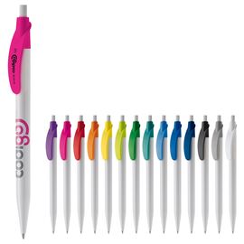 Kugelschreiber Cosmo Hardcolour Weiss, Weiss -  LT87612-N0101