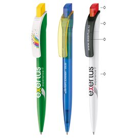 Balpen Cube combi Wit, Transparant, Fluor assorti -  LT87985-N0999