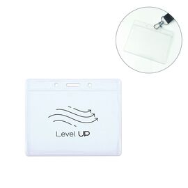 Badge holder horizontal, 100x80mm Transparent -  LT91088-N0004