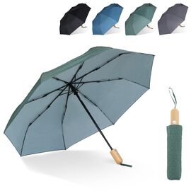 21” faltbarer Regenschirm aus R-PET -Material mit Automatiköffnung Dunkelgrün -  LT97112-N0030