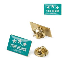 Pins rectangulaire 19x13mm Or satiné -  LT99737-N0092