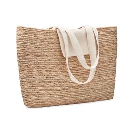Woven cattail leaves bag Beige -  MO6486-13