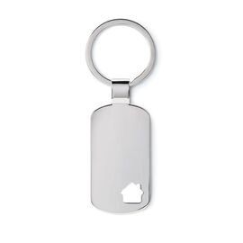 Key ring with house detail Matt silver -  MO8693-16