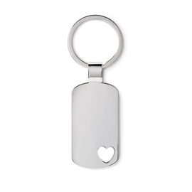 Key ring with heart detail Matt silver -  MO8694-16