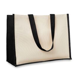 Sac de courses en toile de jute et Noir -  MO8967-03