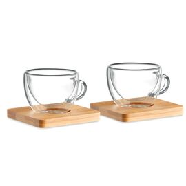 2 verres expresso double paroi Transparent -  MO9709-22