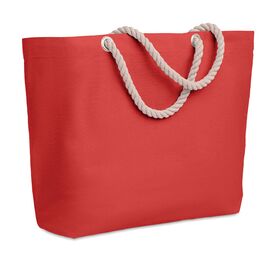 Strandtas met touw handvatten Rood -  MO9813-05