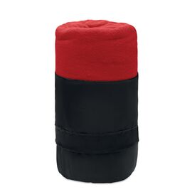 RPET fleece travel blanket Red -  MO9935-05