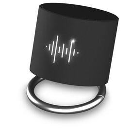 SCX.design S26 speaker 3W voorzien van ring met oplichtend logo Zwart, Wit - SCX.design 1PX02400