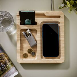 Walter Bamboo Single Dock 15W Organizer und Ladegerät Bambus - Walter W02844
