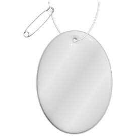 RFX&#8482; H-12 ovaler reflektierender PVC-Anhänger Weiß - RFX™ 1PR10201
