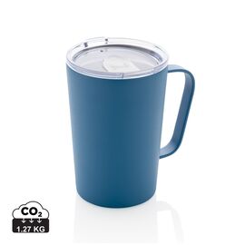 RCS Recycled stainless steel modern vacuum mug with lid Blue - XD Collection P433.055