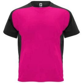 Bugatti unisex sportshirt met korte mouwen Fuchsia, Zwart - Roly R63999C4