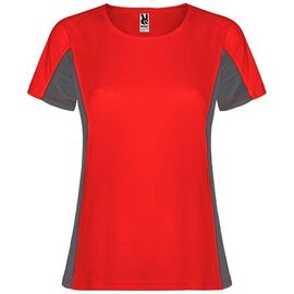 Shanghai sportshirt met korte mouwen voor dames Rood, Dark lead - Roly R66489H3