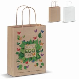 Sac papier anses torsadées 90g/m² 18x8x22cm Brun -  LT91622-N0051